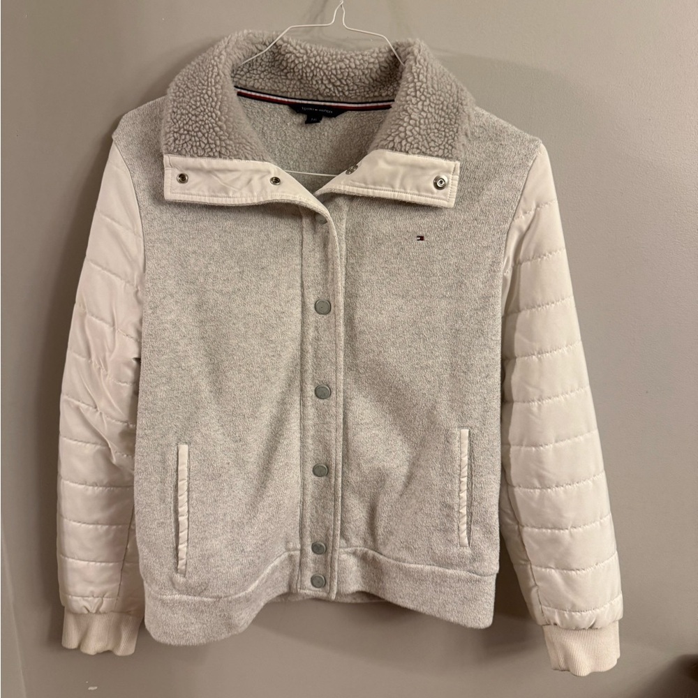Tommy Hilfiger Sherpa Collar Quilted Sleeve Jacket – Women’s Large
